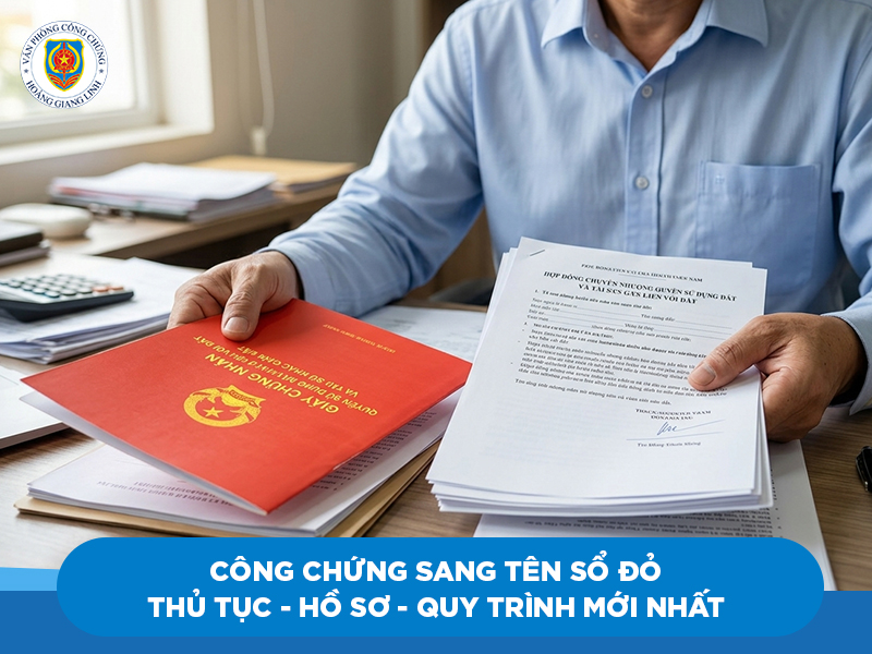 Công chứng sang tên sổ đỏ