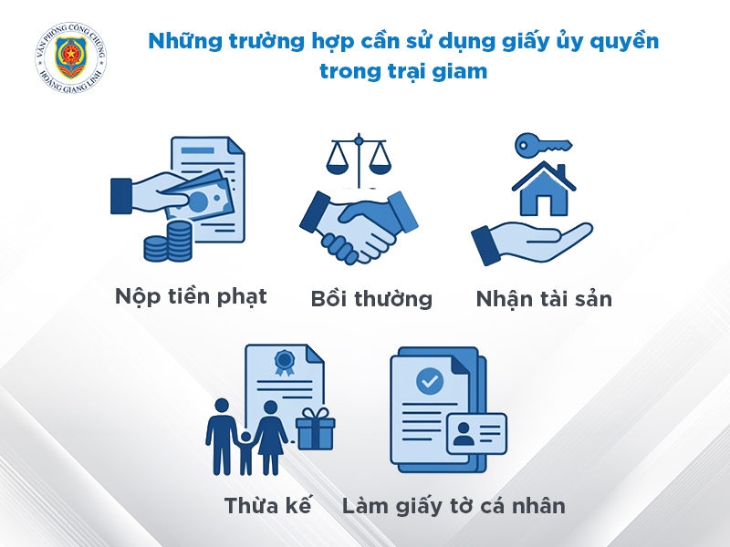 giấy ủy quyền trong trại giam