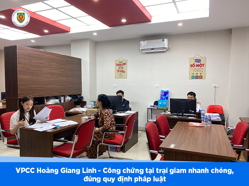 Hoàng Giang Linh nhận công chứng tại trại giam