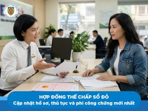 Hồ sơ, thủ tục, phí công chứng hợp đồng thế chấp sổ đỏ mới nhất