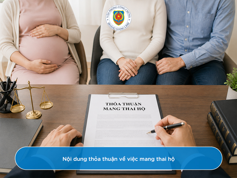 Công chứng văn bản thỏa thuận mang thai hộ