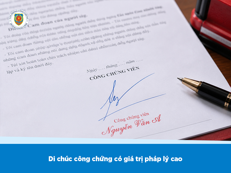 Thủ tục công chứng di chúc thừa kế gồm những gì?