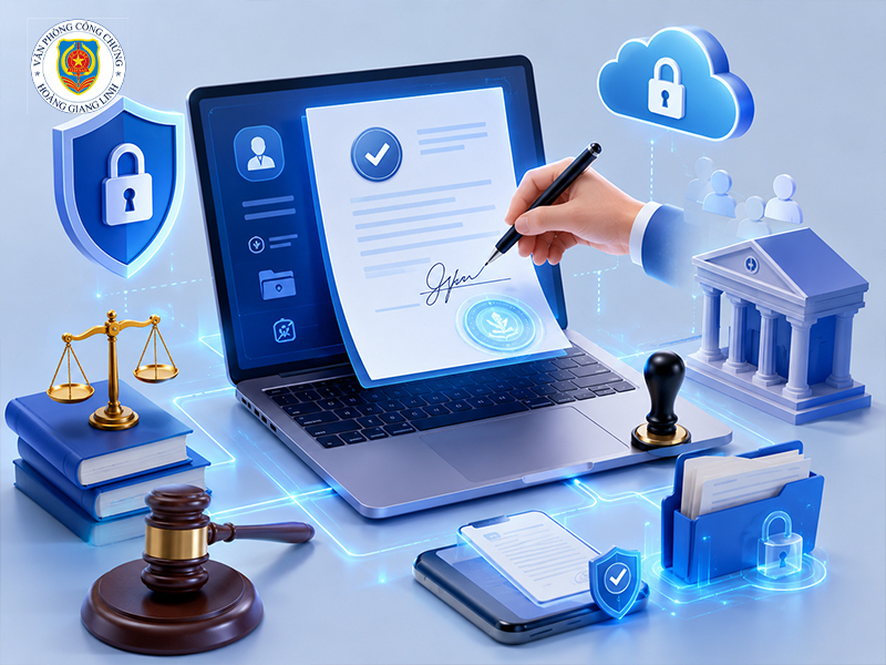 hướng dẫn công chứng điện tử
