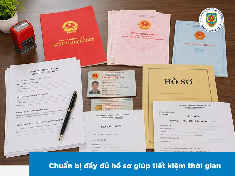 Chuẩn bị đầy đủ giấy tờ bản gốc