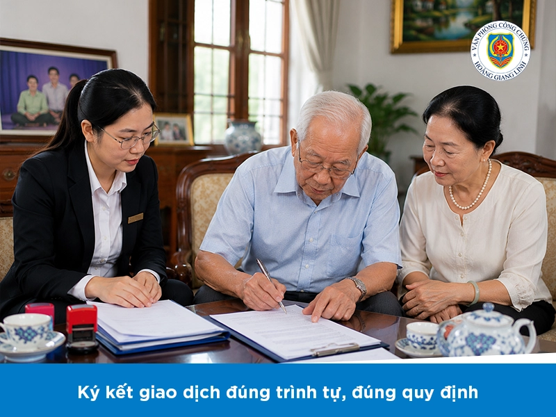 Ký văn bản và hoàn tất thủ tục