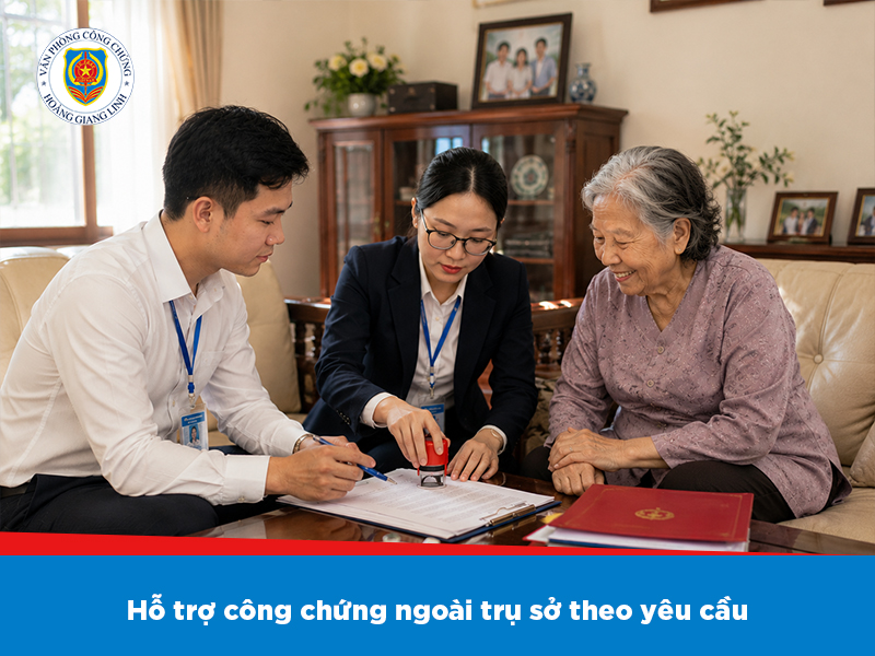 Hỗ trợ công chứng ngoài trụ sở