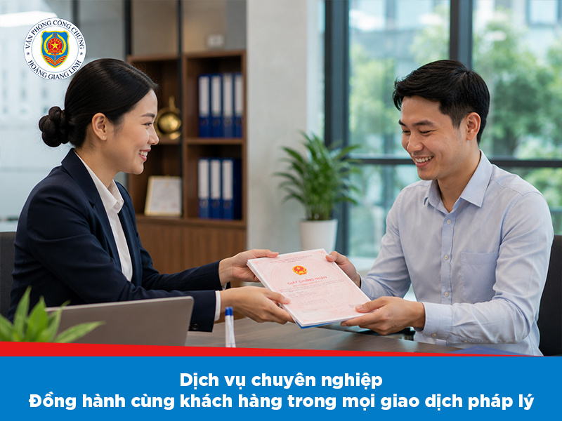 Hoàng Giang Linh - Phòng công chứng Hà Nội uy tín với hơn 13 năm kinh nghiệm