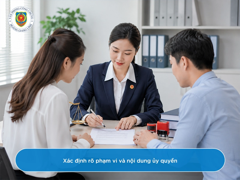 Bước 1: Xác định rõ phạm vi công việc cần ủy quyền