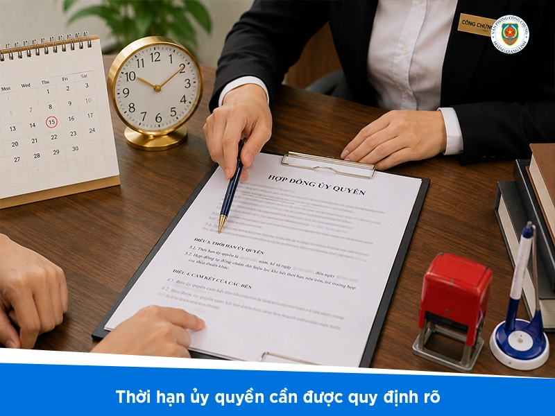 Thời hạn hợp đồng ủy quyền được xác định như thế nào?