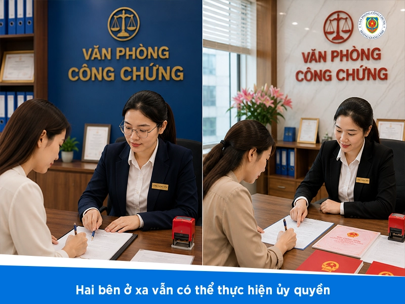 Trường hợp hai bên không thể cùng đến một văn phòng công chứng
